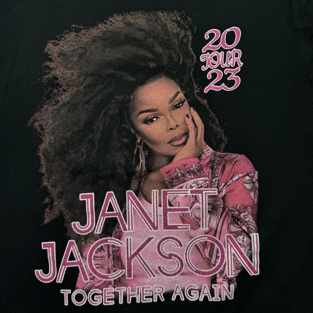 Janet Jackson Shirt Womens Medium Black Together Again Tour 2023 Ludacris Tee